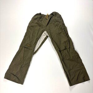 Vintage Nike Mens Vented Track Pants Army Green Sz M Stripe Silver Tag Y2K